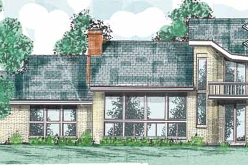 Home Plan - Contemporary Exterior - Front Elevation Plan #52-256