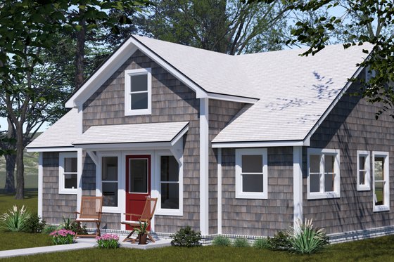 Exterior - Other Elevation for Cottage House Plan #513-2337 - 2 bed, 2 bath