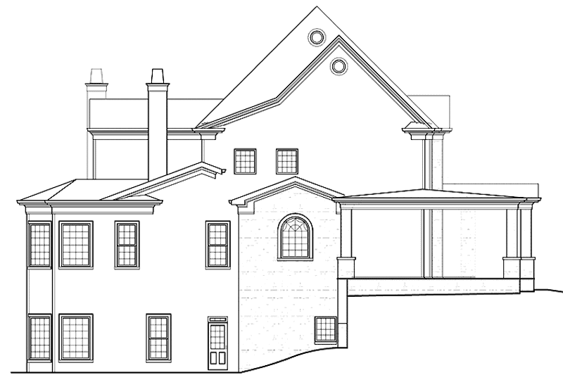 Home Plan - Exterior - Other Elevation for Colonial House Plan #119-413 - 4 bed, 3 bath