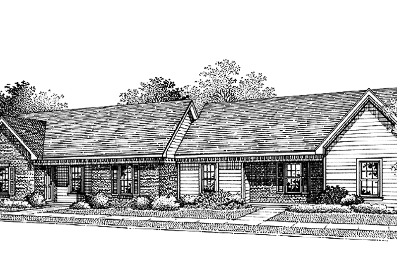 Dream House Plan - Exterior - Front Elevation 3 for Traditional House Plan #45-393 - 4 bed, 2 bath