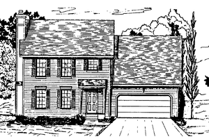 Colonial Exterior - Front Elevation Plan #405-299