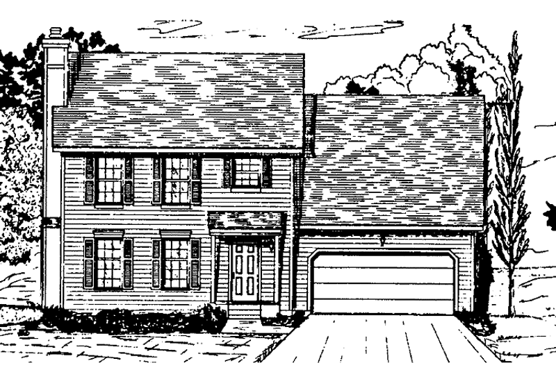 Dream House Plan - Colonial Exterior - Front Elevation Plan #405-299