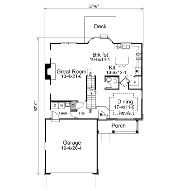 Classical Floor Plan - Main Floor Plan #57-335
