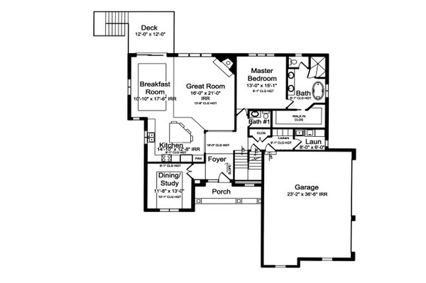 House Design - Craftsman Floor Plan - Main Floor Plan #46-904