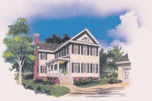 Classical Exterior - Front Elevation Plan #929-369