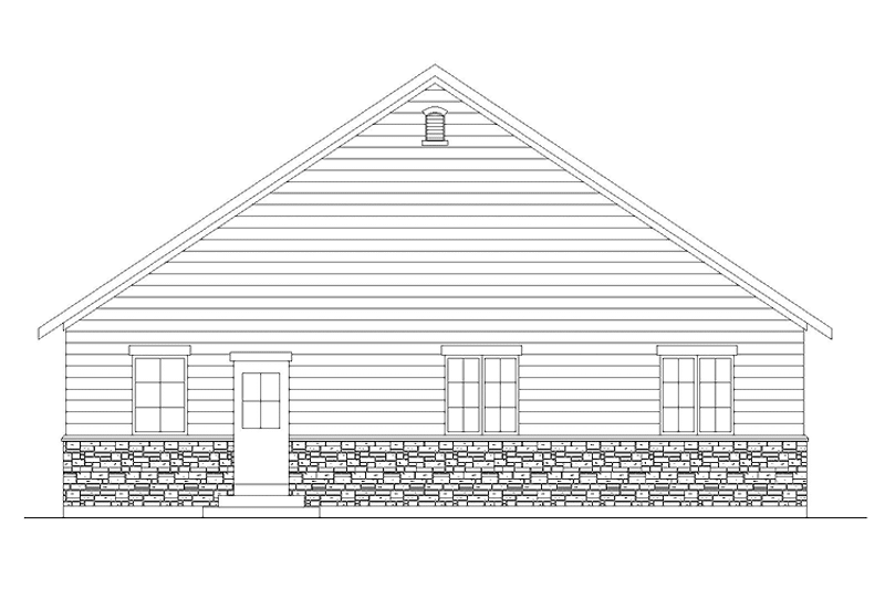 Home Plan - Exterior - Rear Elevation for Traditional House Plan #945-82 - 2 bed, 2 bath