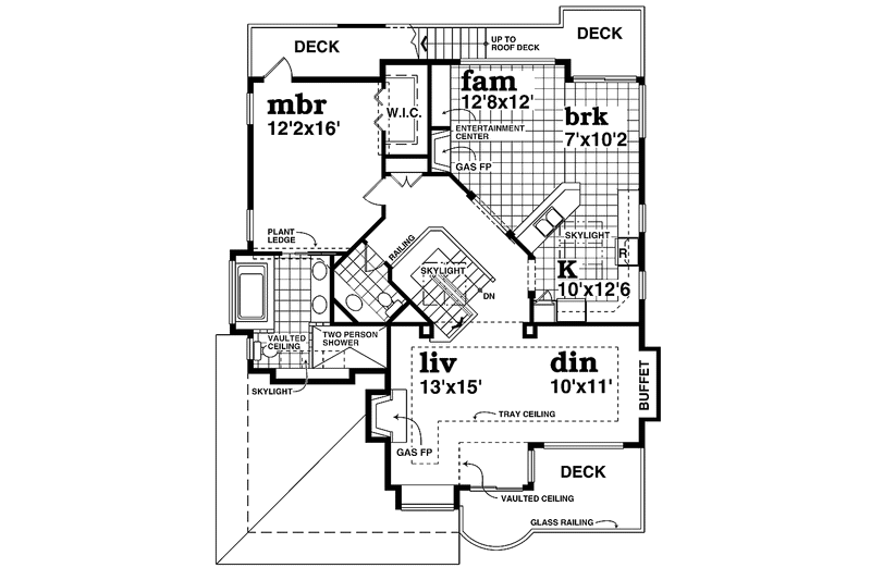 Home Plan - Floor Plan - Upper Floor for Contemporary House Plan #47-913 - 3 bed, 2.5 bath