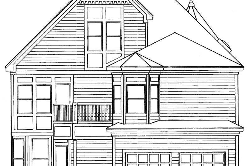 Home Plan - Exterior - Rear Elevation for Victorian House Plan #952-24 - 3 bed, 2.5 bath