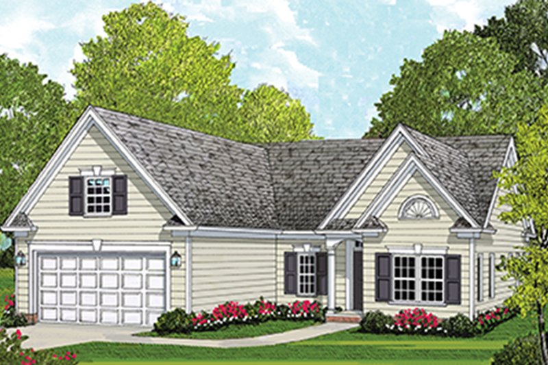 Home Plan - Exterior - Front Elevation 4 for Colonial House Plan #453-627 - 4 bed, 2 bath