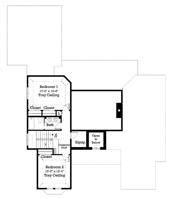 Victorian Floor Plan - Upper Floor Plan #930-209