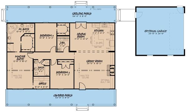 Dream House Plan - Country Floor Plan - Main Floor Plan #923-34