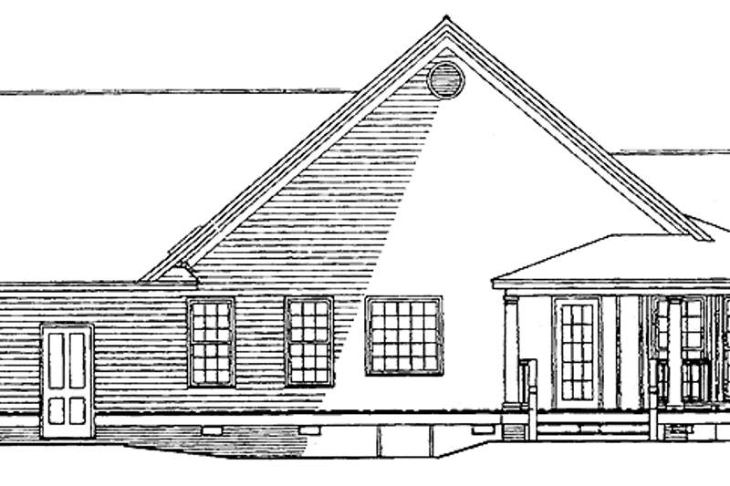 Home Plan - Exterior - Rear Elevation for Country House Plan #929-190 - 3 bed, 2 bath