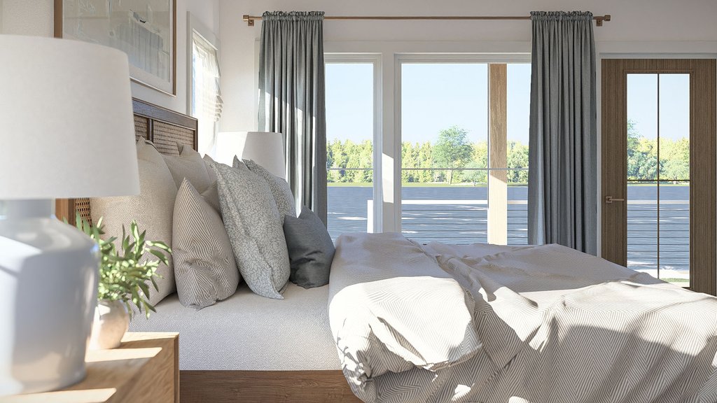 Interior - Master Bedroom 1 for Beach House Plan #455-779 - 2 bed, 2.5 bath