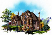 European Style House Plan - 6 Beds 5 Baths 4219 Sq/Ft Plan #5-421 