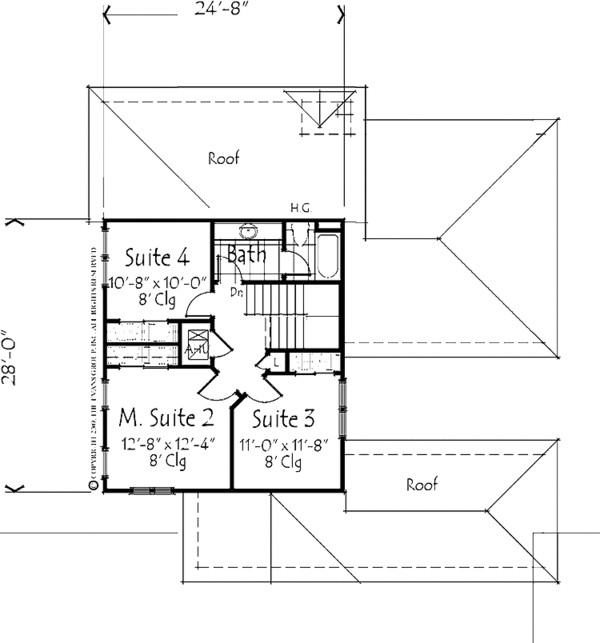 House Design - Country Floor Plan - Upper Floor Plan #1007-22