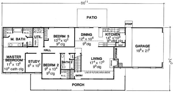 Architectural House Design - Country Floor Plan - Main Floor Plan #472-414