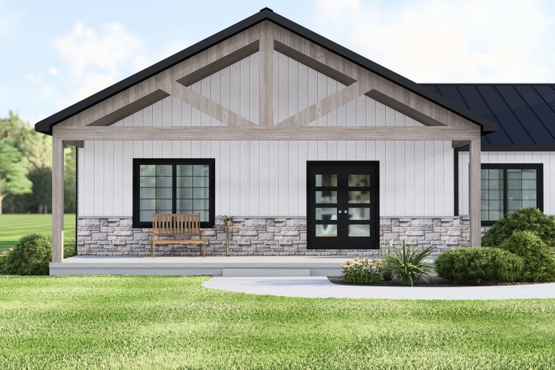 Architectural House Design - Exterior - Covered Porch for Farmhouse House Plan #1064-441 - 3 bed, 2 bath