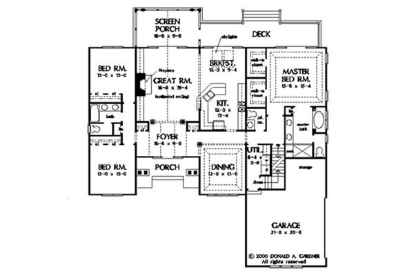 Home Plan - With Basement Stair Location