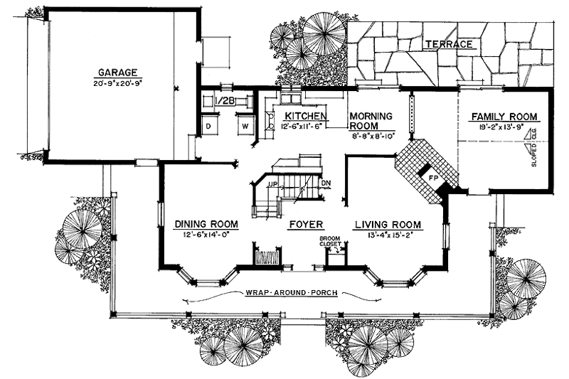 Dream House Plan - Floor Plan - Main Floor for Victorian House Plan #1016-54 - 3 bed, 2.5 bath