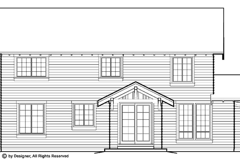 Architectural House Design - Exterior - Rear Elevation for Craftsman House Plan #48-789 - 4 bed, 2.5 bath