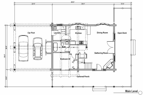 Log Floor Plan - Main Floor Plan #451-11