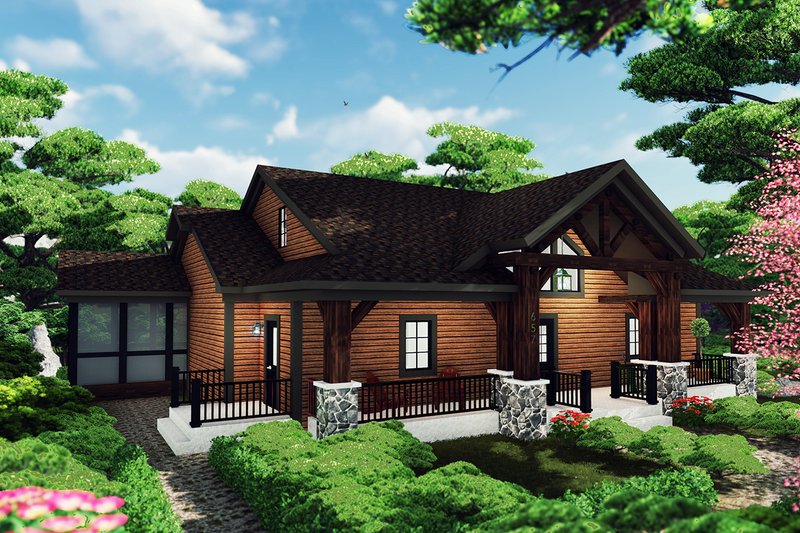 Home Plan - Exterior - Front Elevation for Craftsman House Plan #70-1494 - 3 bed, 2.5 bath