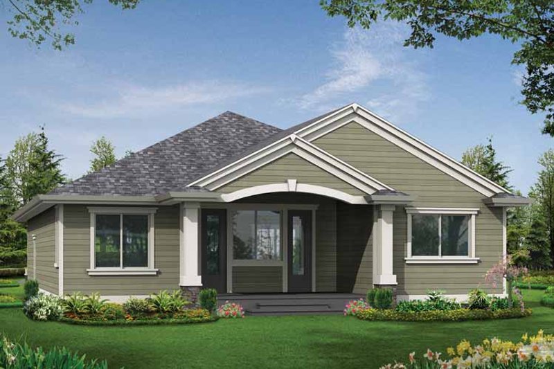 Architectural House Design - Exterior - Rear Elevation for Craftsman House Plan #132-530 - 3 bed, 2 bath