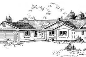 Ranch Exterior - Front Elevation Plan #18-9011