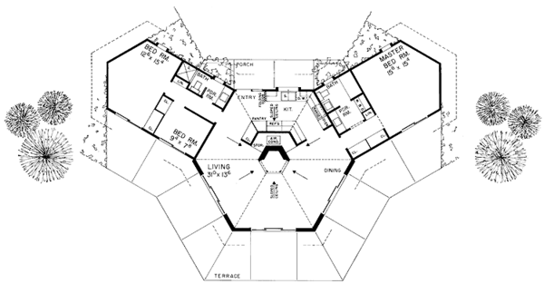 Home Plan - Contemporary Floor Plan - Main Floor Plan #72-632