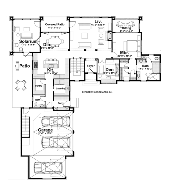 European Floor Plan - Main Floor Plan #928-215