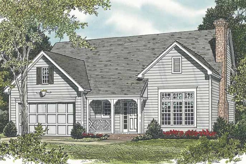 House Plan Design - Traditional Exterior - Front Elevation Plan #453-495