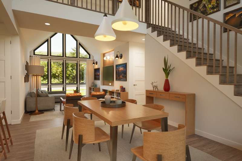 House Blueprint - Interior - Dining Room for Farmhouse House Plan #48-1216 - 3 bed, 2.5 bath