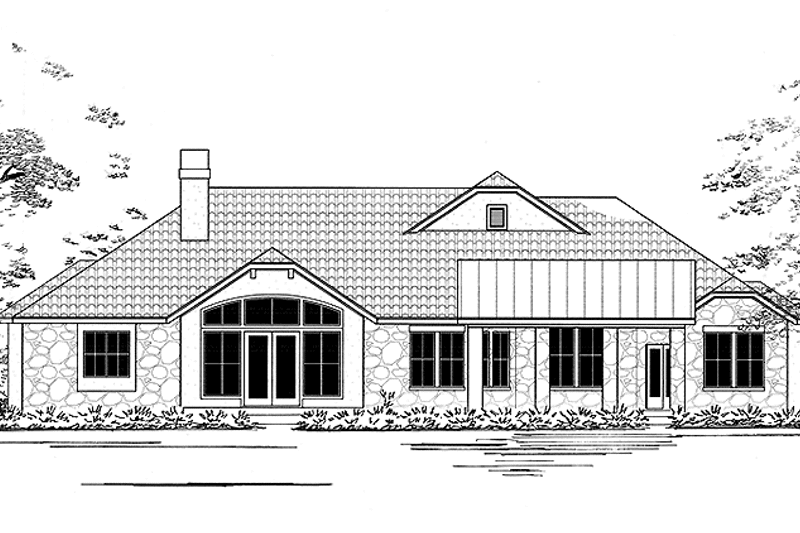 Dream House Plan - Exterior - Rear Elevation for European House Plan #472-335 - 4 bed, 3 bath