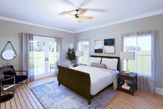 Interior - Bedroom for Cottage House Plan #44-284 - 1 bed, 1 bath