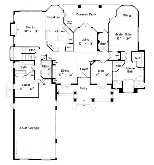 Dream House Plan - Country Floor Plan - Main Floor Plan #417-686