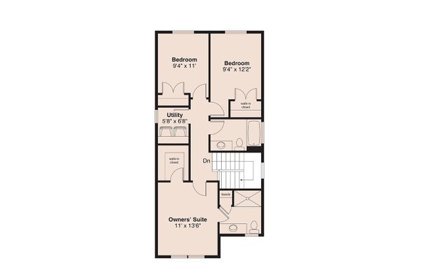 Craftsman Floor Plan - Upper Floor Plan #124-1452