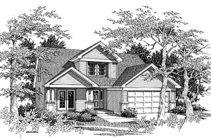 Exterior - Front Elevation 3 for Bungalow House Plan #48-727 - 4 bed, 2.5 bath
