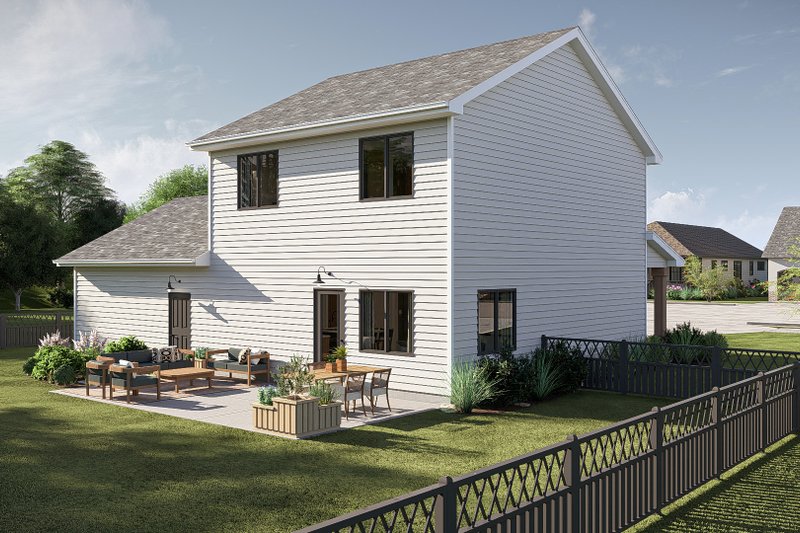 House Blueprint - Exterior - Other Elevation 2 for Traditional House Plan #455-553 - 3 bed, 2.5 bath
