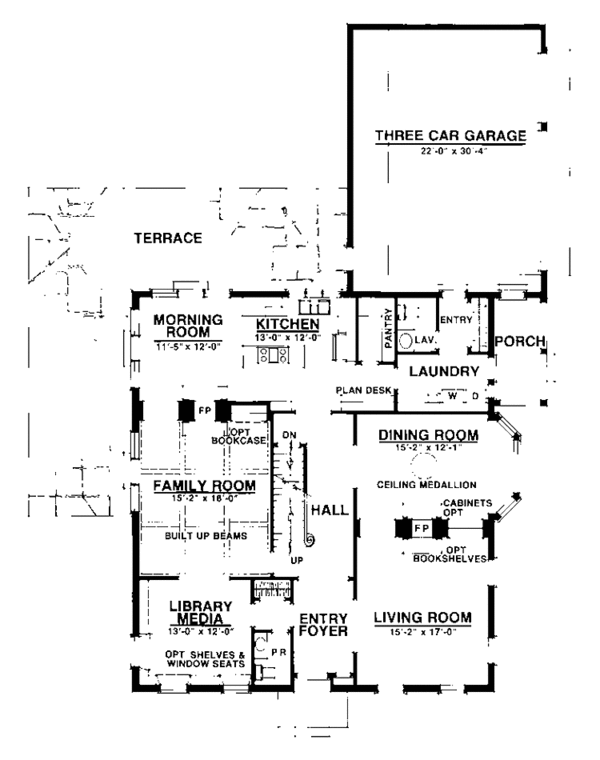 Home Plan - Classical Floor Plan - Main Floor Plan #1016-27