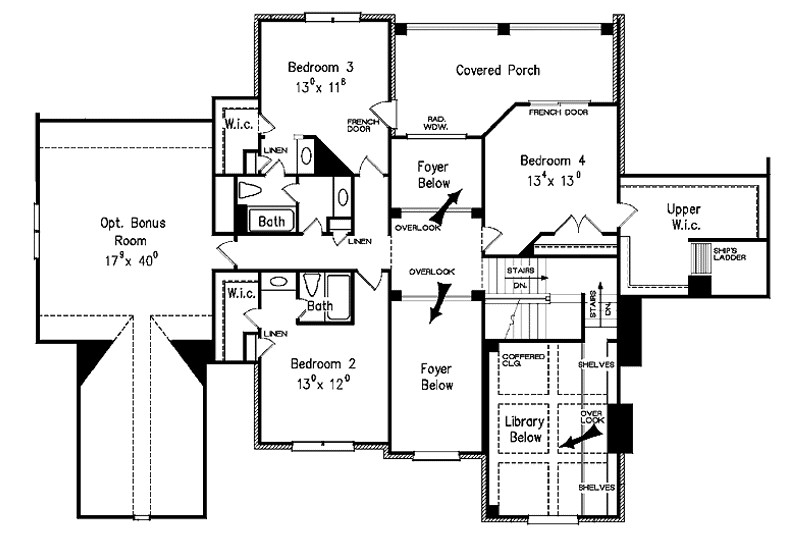 Home Plan - Floor Plan - Upper Floor for Traditional House Plan #927-176 - 4 bed, 3.5 bath