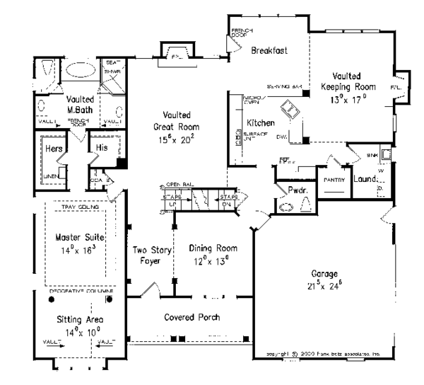 Country Floor Plan - Main Floor Plan #927-959