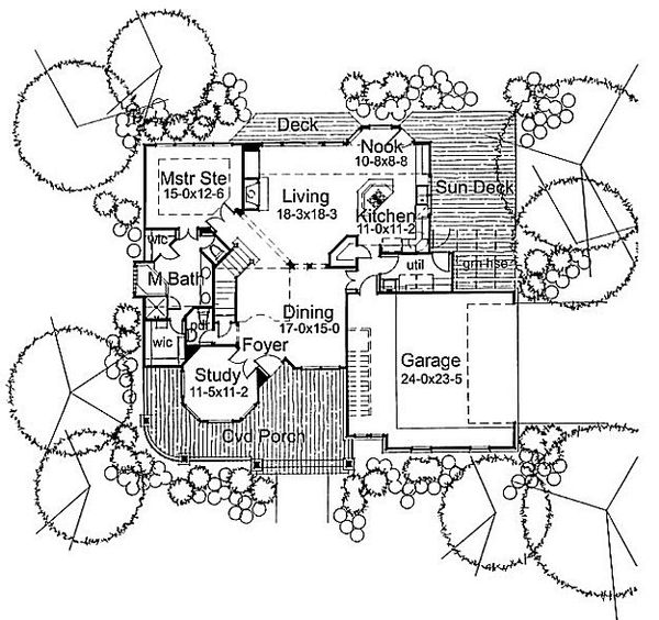 Home Plan - Country Floor Plan - Main Floor Plan #120-137