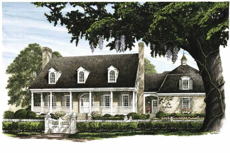 Home Plan - Exterior - Front Elevation 3 for Classical House Plan #137-299 - 4 bed, 4.5 bath