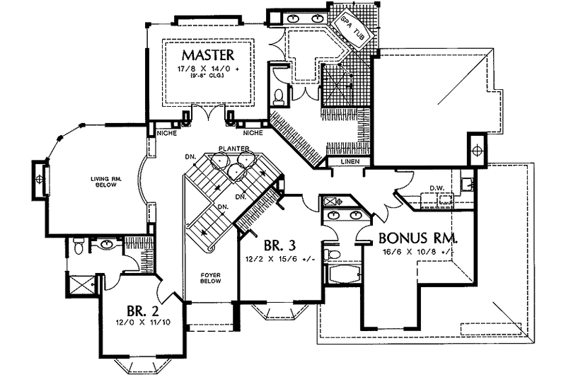 Architectural House Design - Floor Plan - Upper Floor for Country House Plan #48-725 - 4 bed, 4 bath