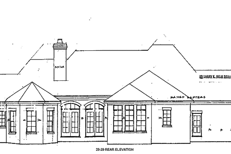Home Plan - Exterior - Rear Elevation for Country House Plan #952-273 - 4 bed, 2.5 bath
