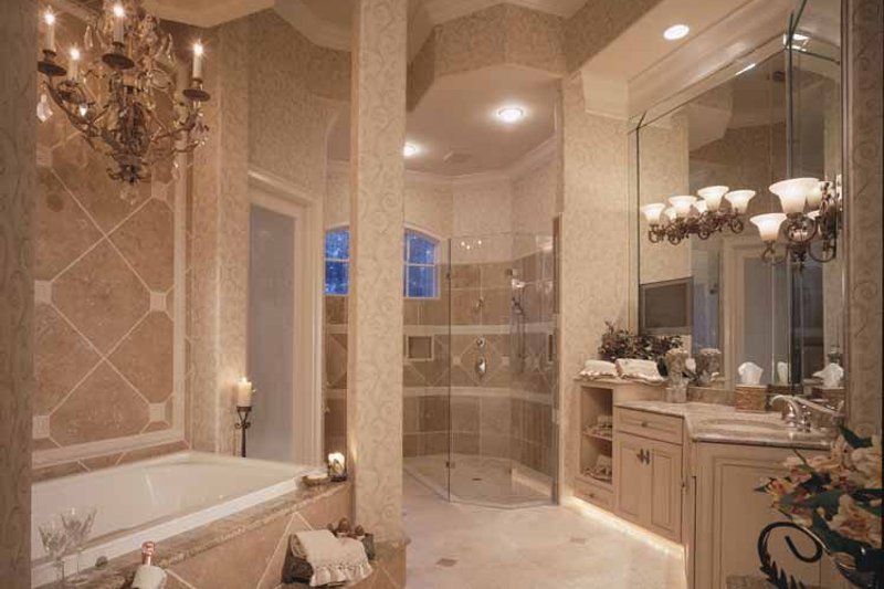 House Blueprint - Interior - Bathroom for Mediterranean House Plan #417-557 - 5 bed, 5 bath