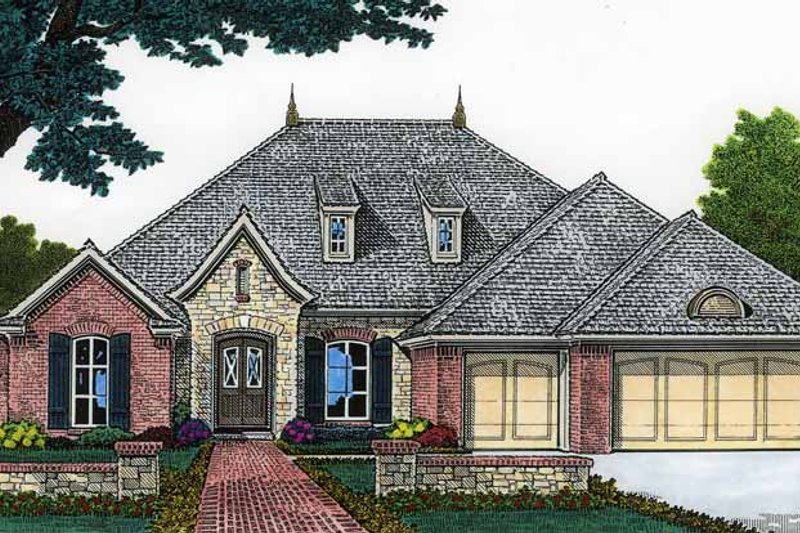 Dream House Plan - Classical Exterior - Front Elevation Plan #310-1204