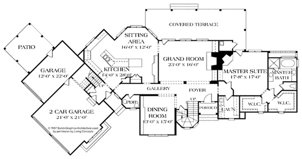 Architectural House Design - Cottage Floor Plan - Main Floor Plan #453-228