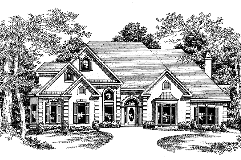 Home Plan - Exterior - Front Elevation 3 for Mediterranean House Plan #927-146 - 3 bed, 2.5 bath