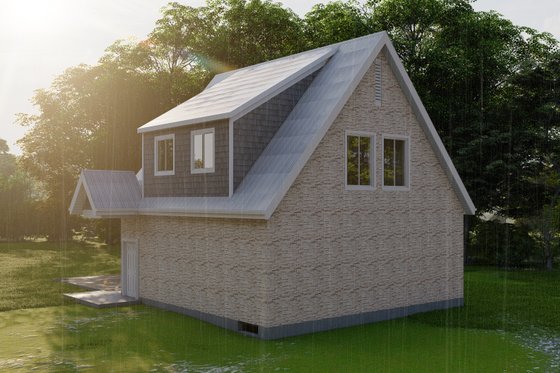 Exterior - Rear Elevation for Cottage House Plan #1060-133 - 2 bed, 1.5 bath